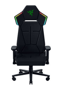 Razer Soma Chroma Gaming-Stuhl – Stoff – Schwarz, RGB-Beleuchtung, mit Kopfstütze, 41–51 cm, bis 150 kg