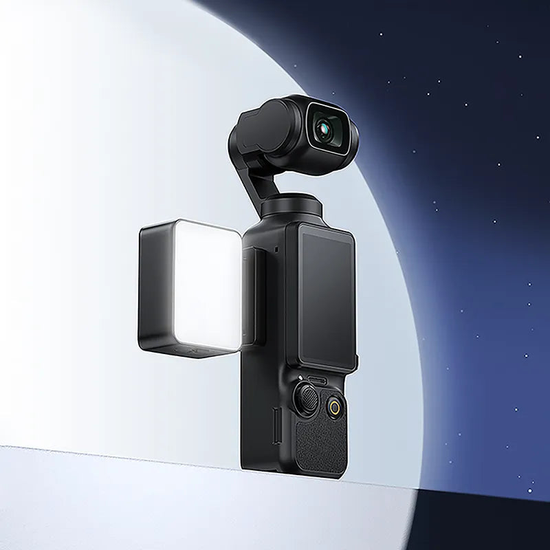 Ulanzi LM001 Mini-Licht – 180 Lux, 5800 K, dimmbar, USB-Aufladung, IPX4 – für DJI Osmo Pocket 3 – Schwarz