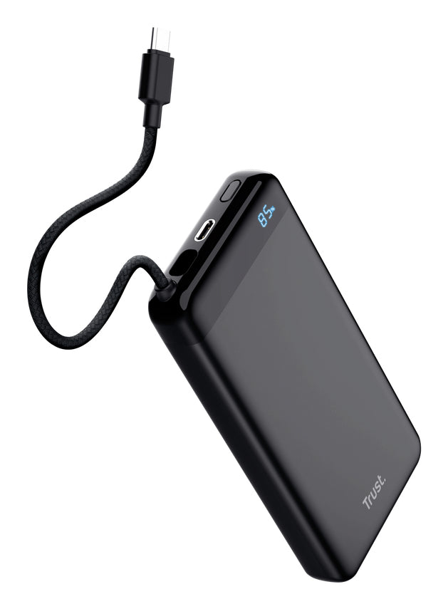 Trust Fiera Powerbank 20'000 mAh – 20 W PD, 2× USB-C, schwarz