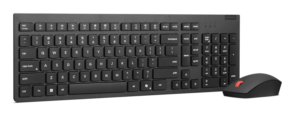 Lenovo Tastatur-Maus-Set – Schere – 2,4 GHz USB-A (Empfänger) – AZERTY (FR) – Schwarz
