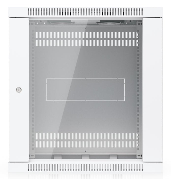 Ubiquiti UACC-Rack-12U-Wand-600-G – 19" Wandverteiler 12U, abschliessbar, 598 × 600 × 639 mm, weiss, Stahl