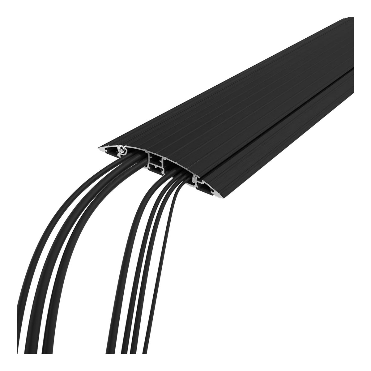 Dataflex Addit – Kabelführungssystem, 118 cm, Aluminium, Traglast 500 kg, Schwarz