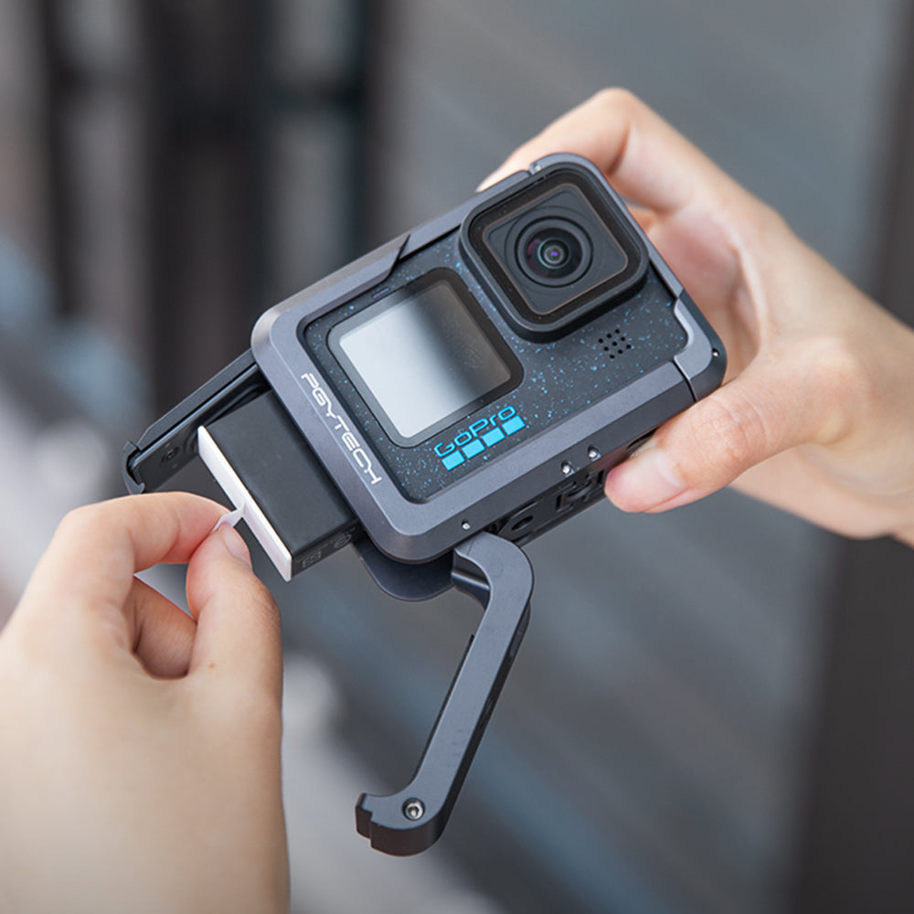 PGYTECH P-46C-010 Kamerakäfig – Aluminium, 81 × 60 × 34,4 mm – für GoPro 13, 12, 11 und andere – Schwarz