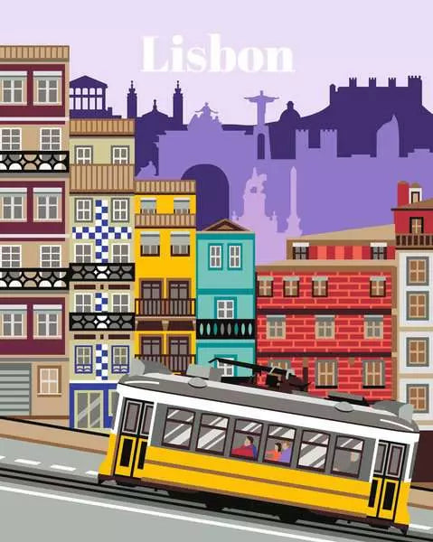 Ravensburger CreArt – Malen-nach-Zahlen-Set – Colorful Lissabon – 24 × 30 cm – ab 12 Jahren
