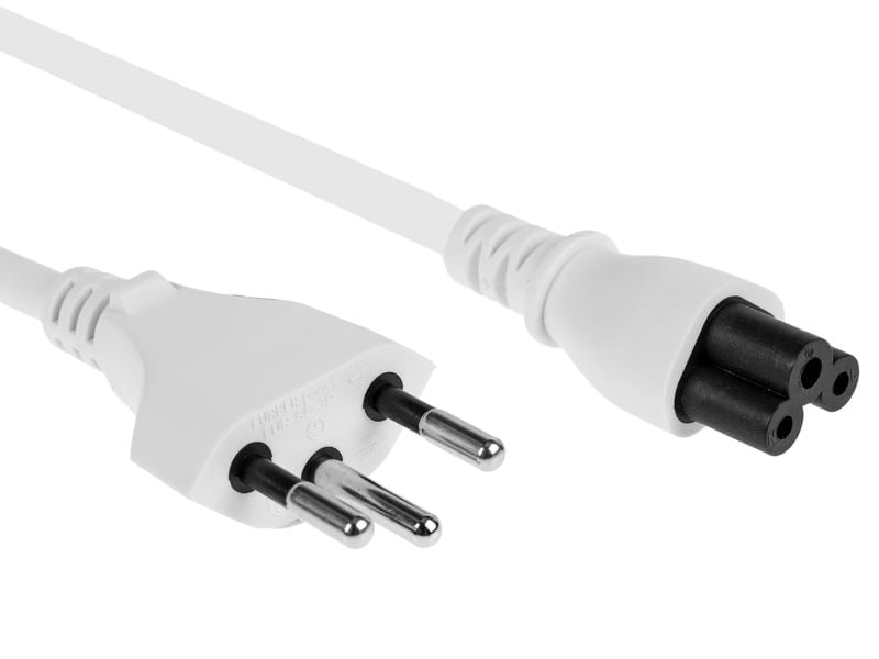 Furber Netzkabel C5-T12 – C5 zu T12, weisses Kabel