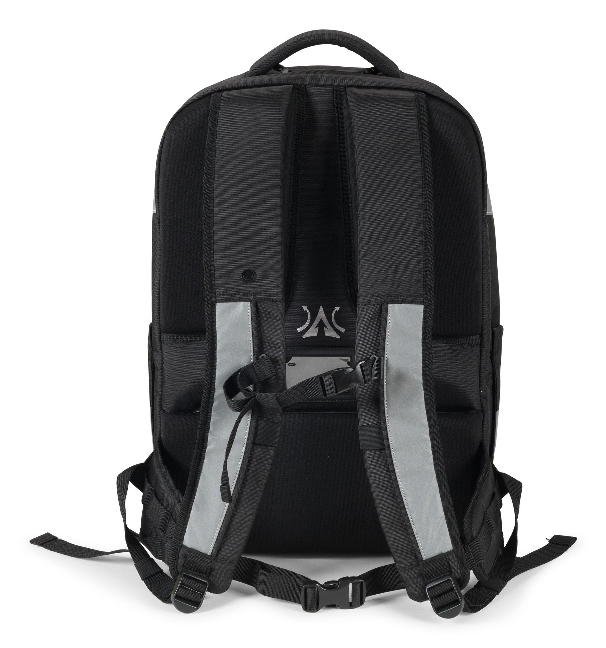 DICOTA REFLECTIVE – Notebook-Rucksack – 32–38 l, rPET (recyceltes PET), schwarz, reflektierend