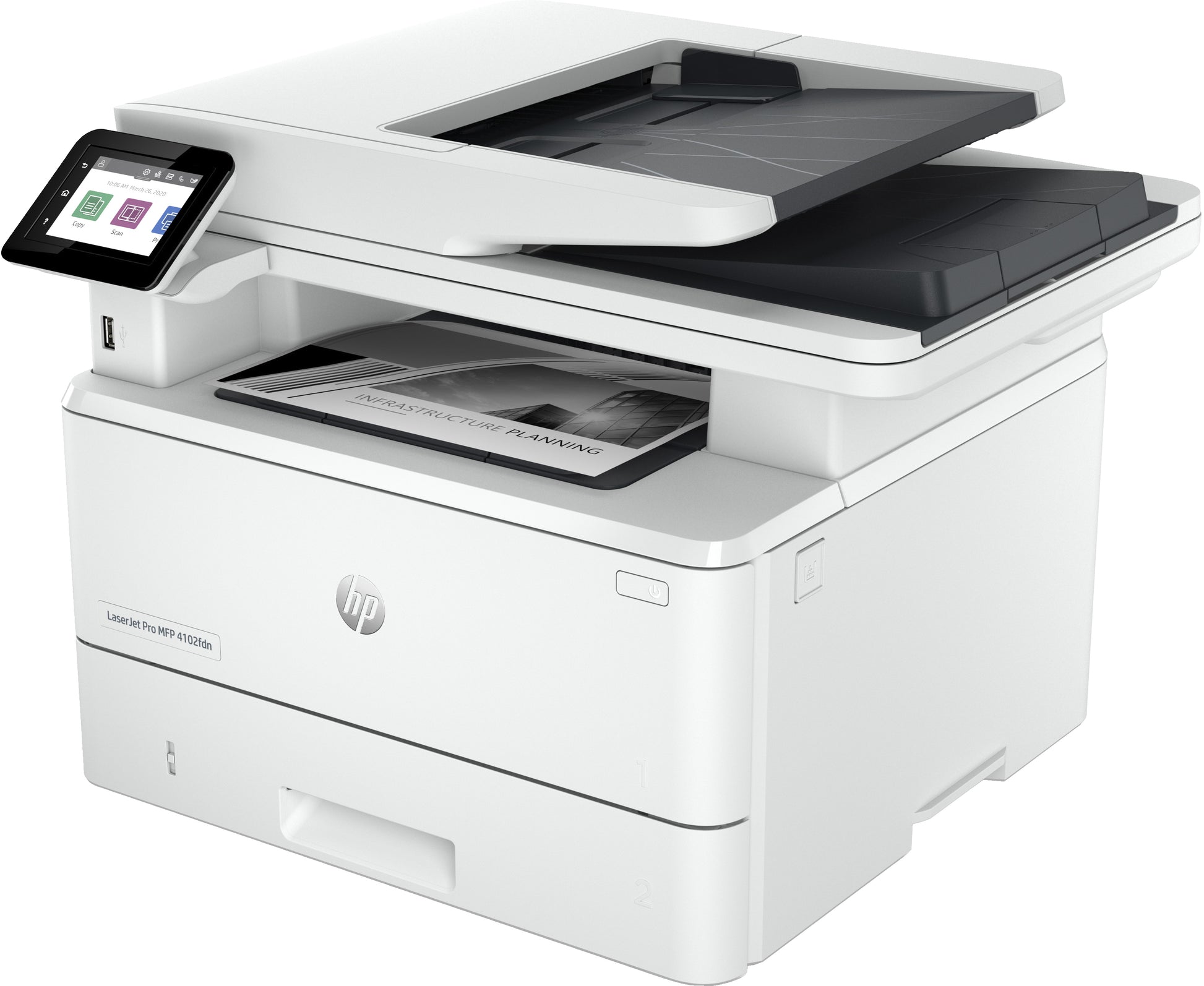 HP LaserJet Pro MFP 4102fdn – SW-Laser-Multifunktionsdrucker, A4, 4-in-1, Duplex, ADF, LAN