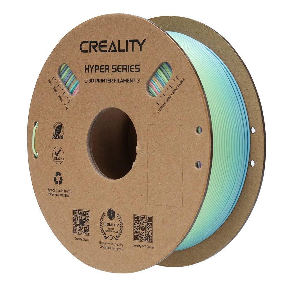 Creality 3D-Drucker-Filament Hyper PLA 1,75 mm Regenbogen, 1 kg – für Creality
