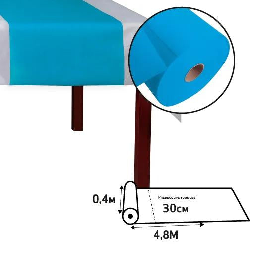 PRONAPPE Pro Nappe Tischläufer auf Rolle – 40 cm×4,8 m, Polypropylen (PP), Türkis