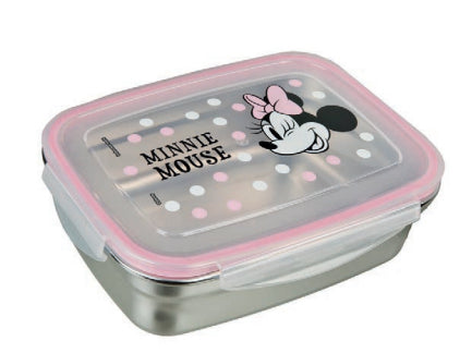 Undercover Lunchbox, Edelstahl, rosa/silber, Minnie Mouse, für Kinder
