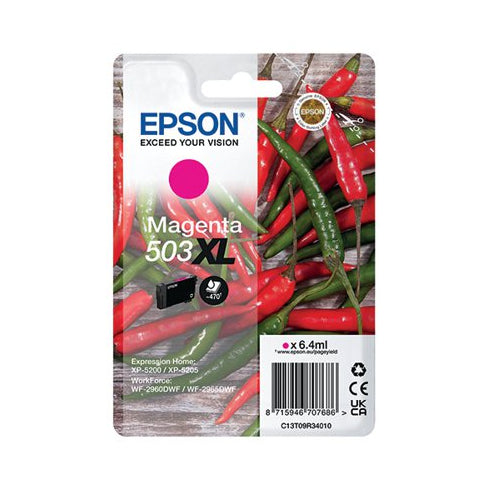 Epson 503XL Magenta Tintenpatrone (Original) – 470 Seiten – für Workforce WF-2960DWF/WF-2965DWF