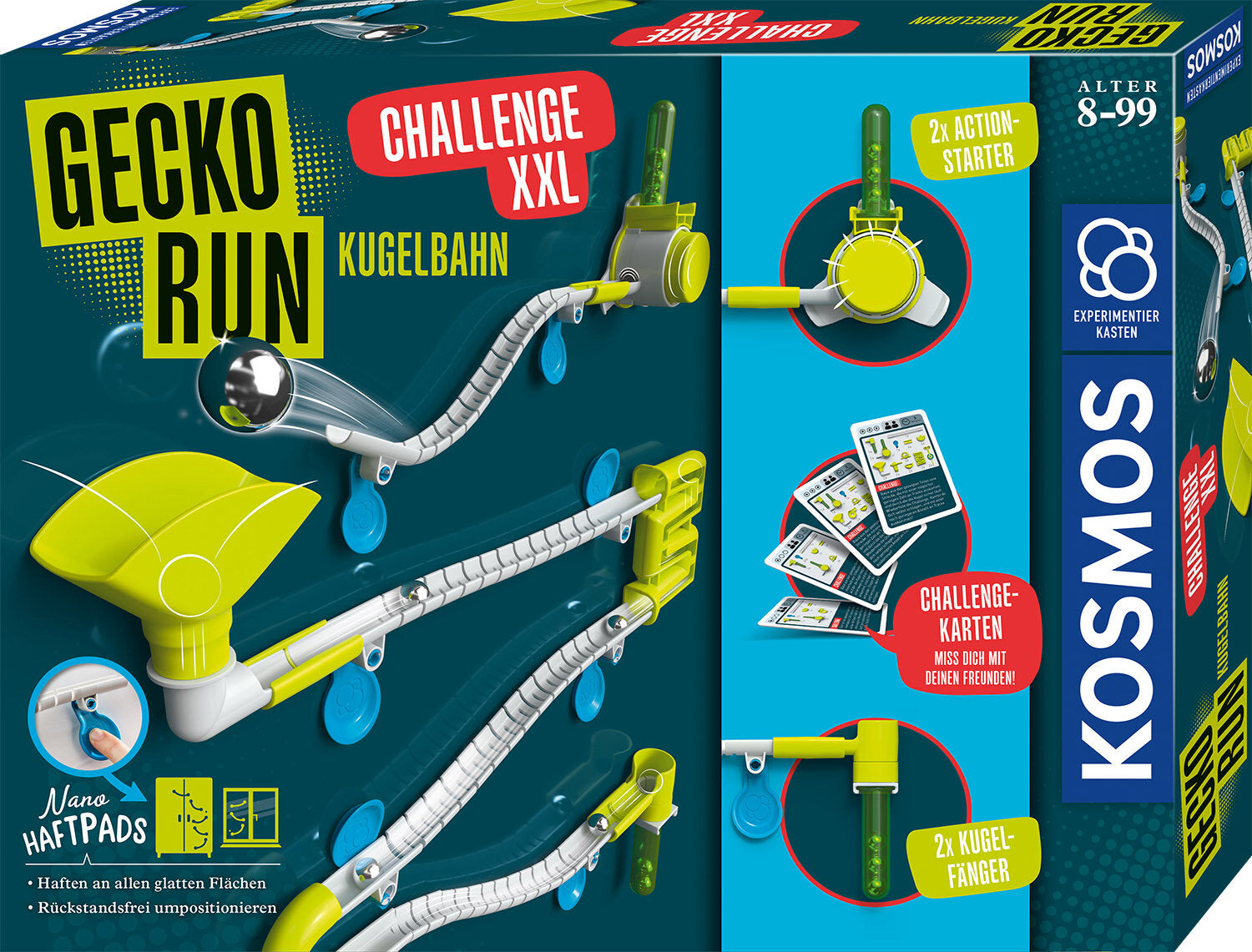 Kosmos Experimentier-Bausatz – Gecko Run Challenge XXL, 86 Teile, ab 8 Jahren