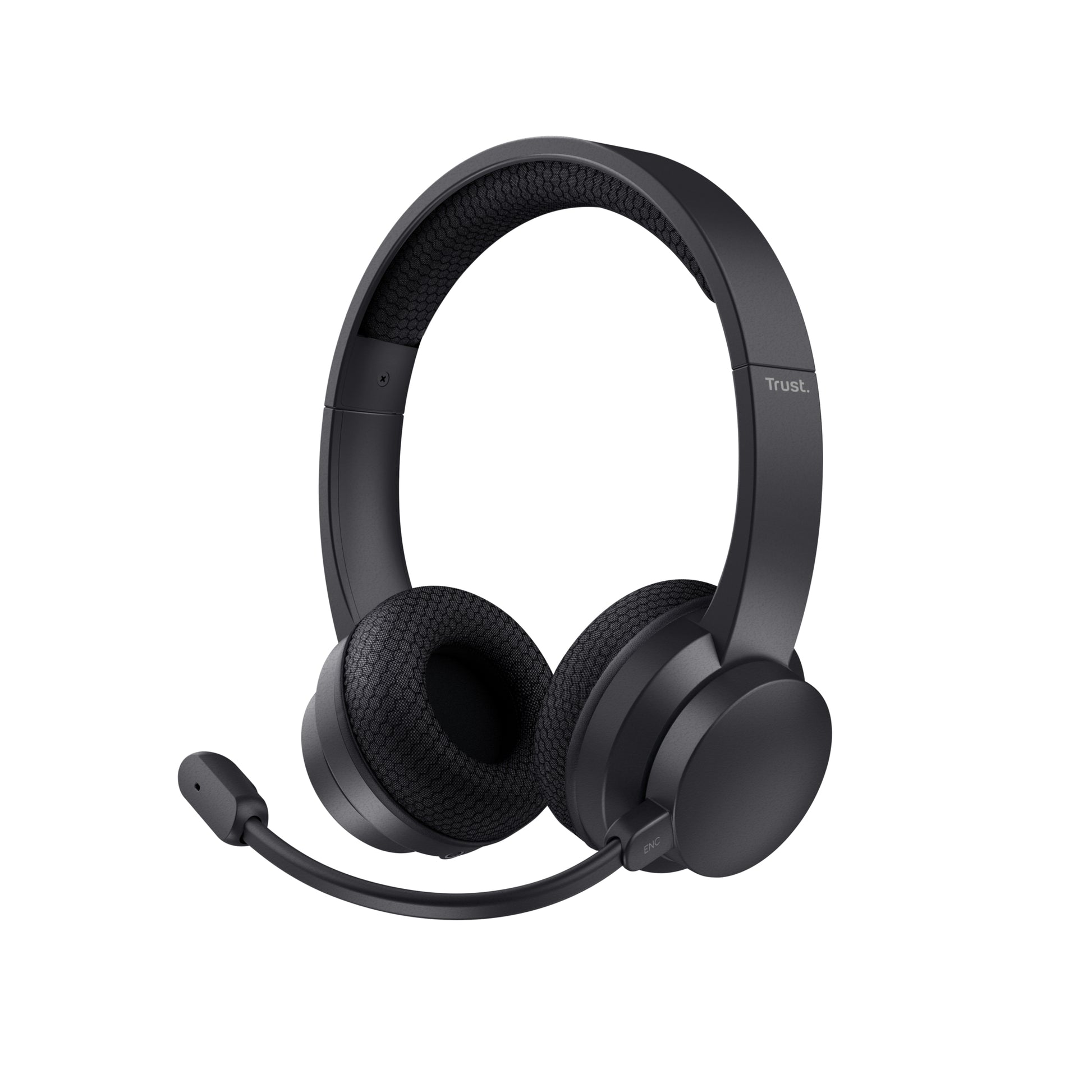 Trust Ayda – Duo On-Ear Headset – Bluetooth, ENC, USB-C – Schwarz – bis 24 h