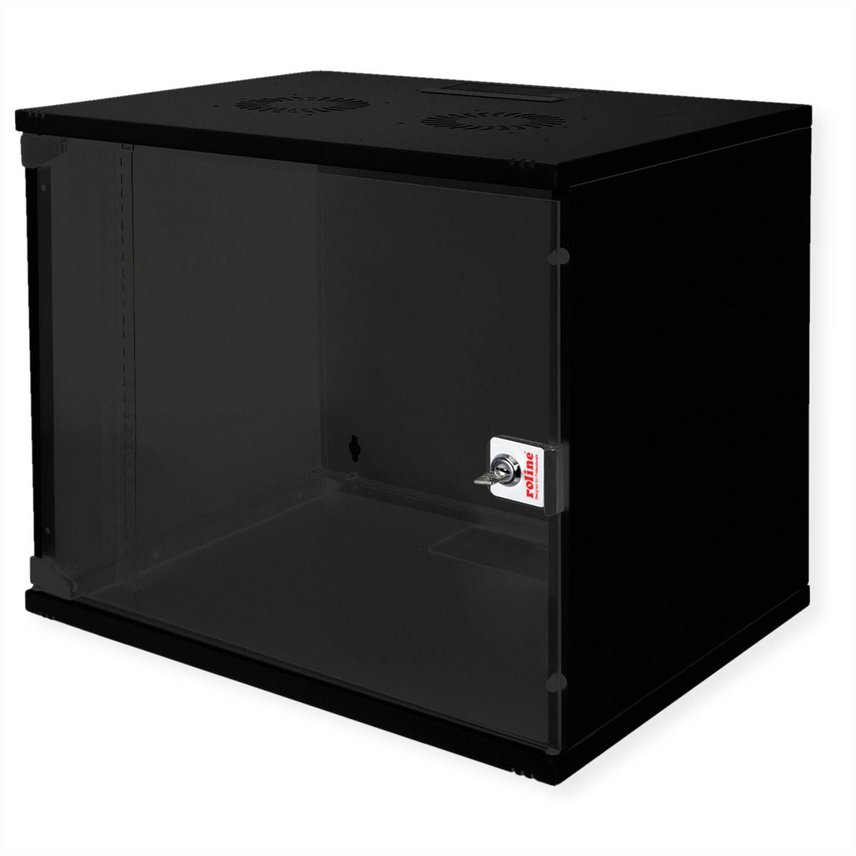 ROLINE Basic – 19" Wandverteiler 9U, IP20, abschliessbar, 540 × 400 × 460 mm, schwarz
