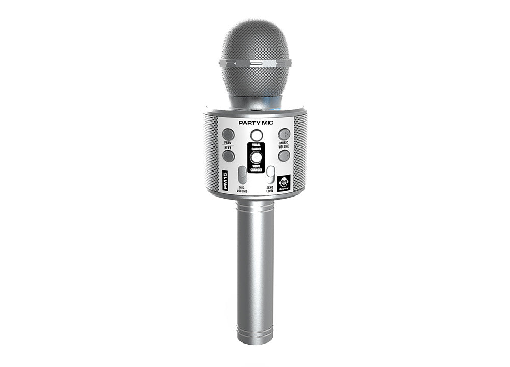 iDance PM15 – Mikrofon, Funk & USB, Gesang & Sprache, Silber