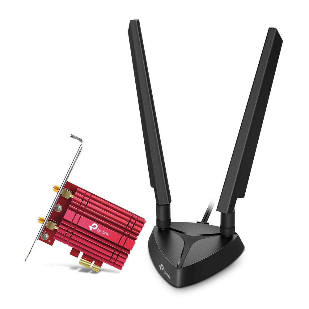 TP-Link AXE5400 PCIe-WLAN-Karte – Wi-Fi 6E (802.11ax), 5,4 Gbit/s, Bluetooth 5,2 – für PC