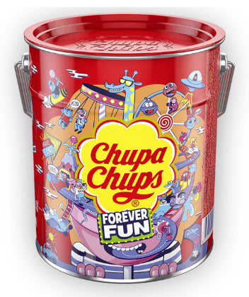 Chupa Chups Best of Bonbons – Frucht & Cola, 5-fach sortiert, XXL-Metalldose, 150 Stück