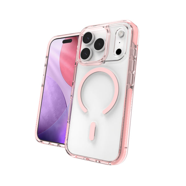 ZAGG Santa Cruz Snap – Backcover – für Apple iPhone 17 Pro Max, Pink Sorbet/Transparent, bis 4 m Sturzsicherung