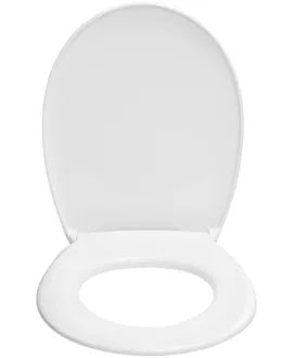 Diaqua WC-Sitz – Polypropylen, weiss, mit Deckel, mit Absenkautomatik, rund, 36,2 × 43,4 cm
