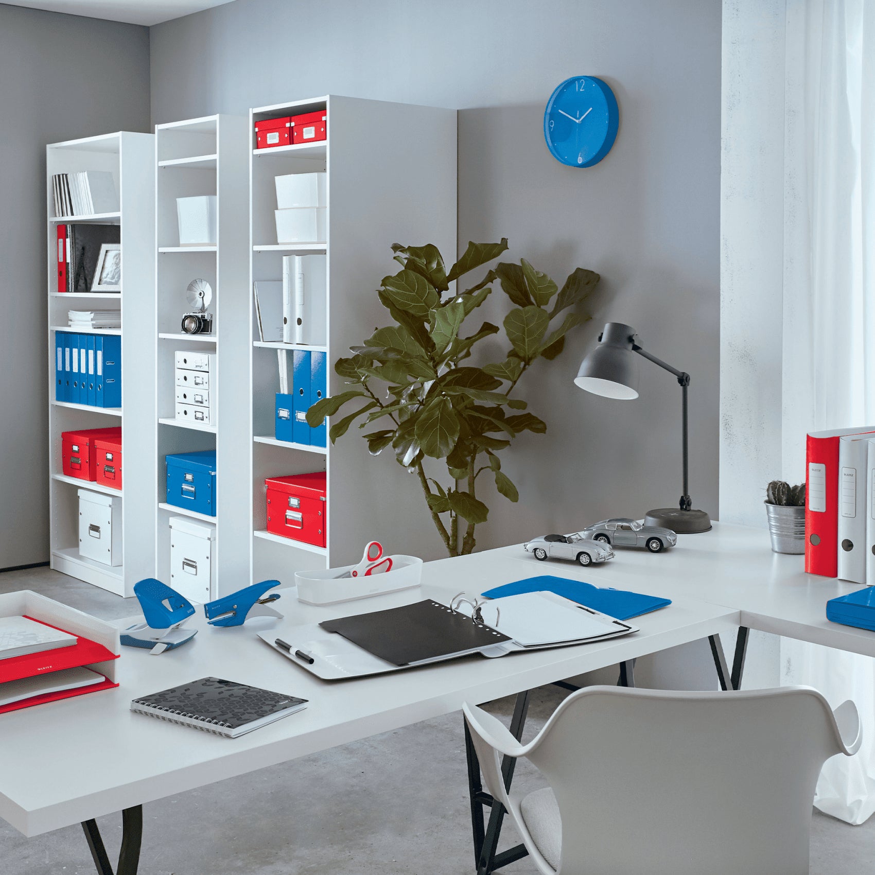 Leitz NeXXt WOW Mini Heftgerät – 10 Blatt, für Nr. 10, Rot