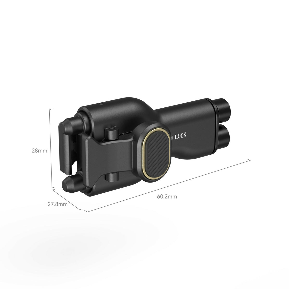 SmallRig 4404 Adapter – Aluminium, 53,2 × 28 × 27,8 mm – für viele Kameras – Schwarz/Gold