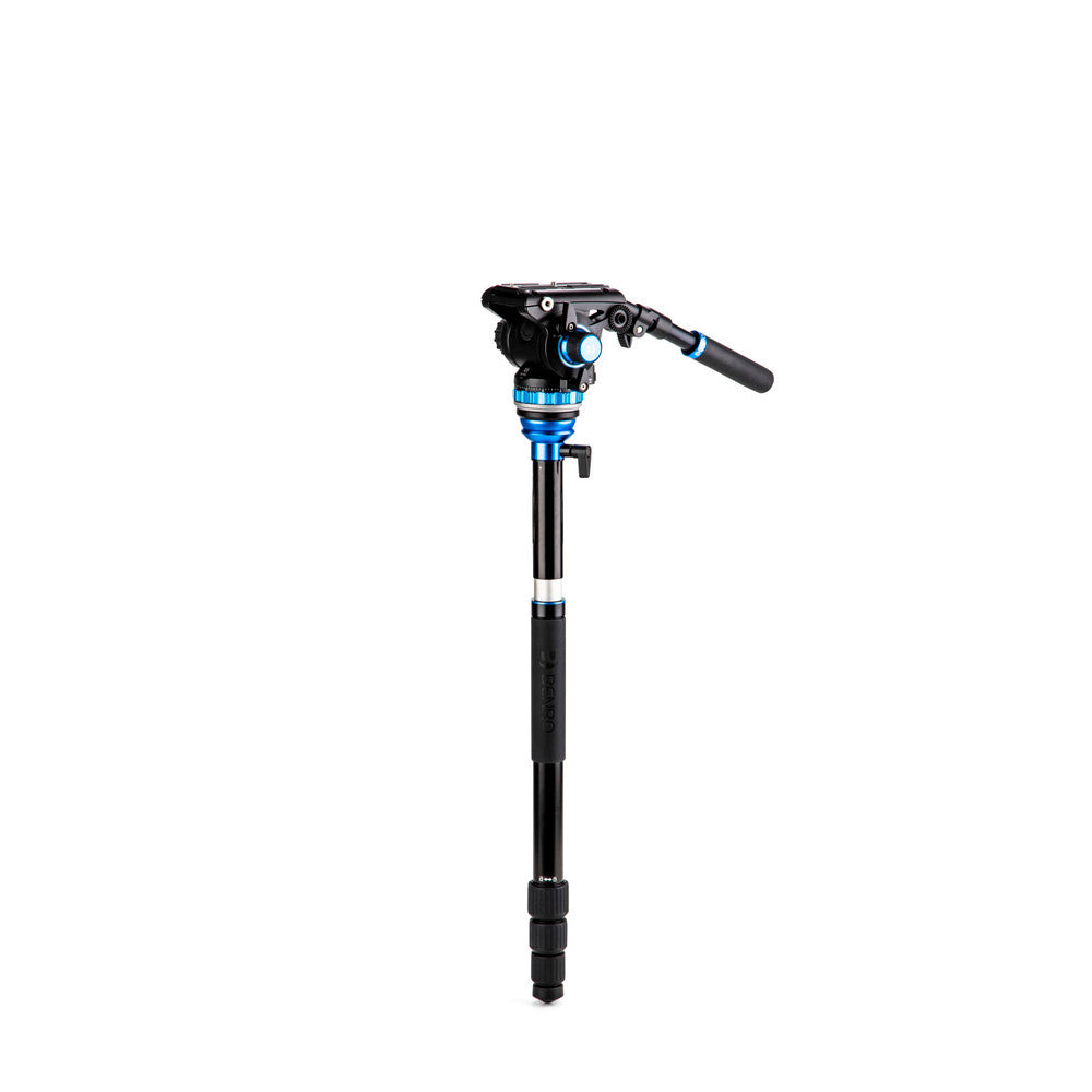 Benro A3883TS6PRO Aero Videostativ – bis 184 cm – 6 kg Traglast – 4 Sektionen, Aluminium – Schwarz