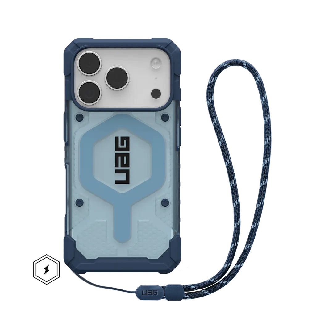 Urban Armor Gear UAG – Pathfinder MS Halsband-Hülle – für Apple iPhone 17 Pro Max – blau/hellblau – TPU, mit Kordel