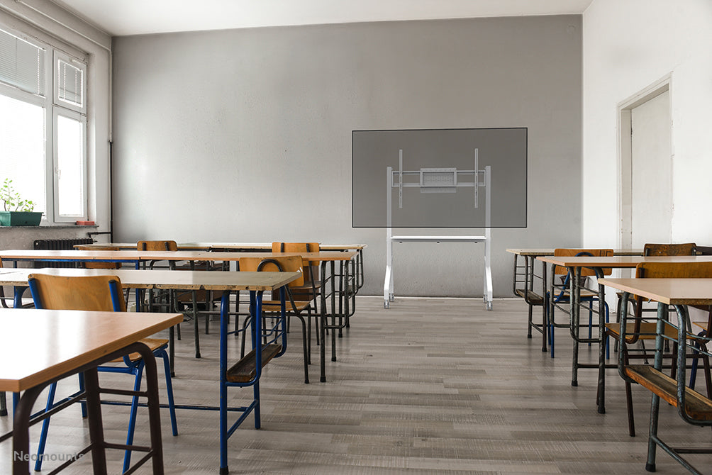 Neomounts Display-Trolley FL50-525WH1 – für 55–86", VESA 100×100–900×600, abschliessbar