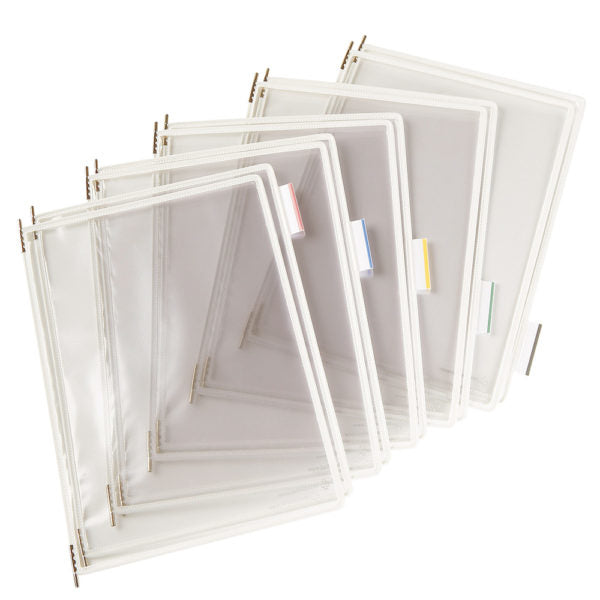 Tarifold Wandprospekthalter – für A4 hoch – Kunststoff, weiss, T-Display