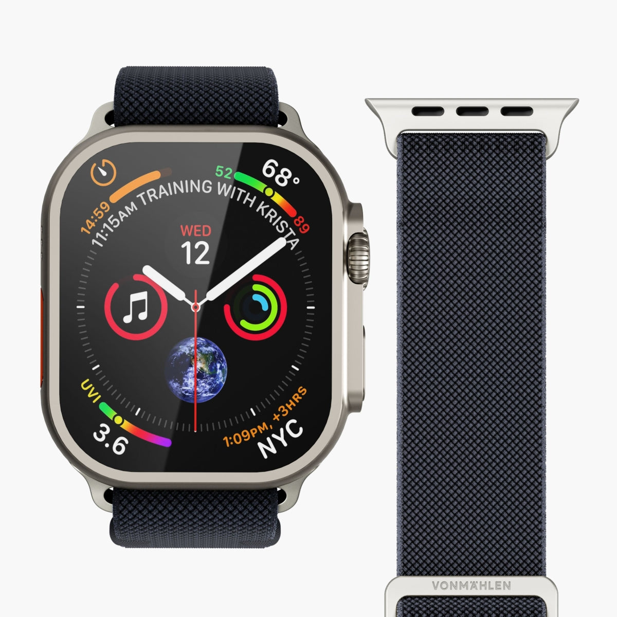 Vonmählen Classic Nylon Loop, Navy, für Apple Watch