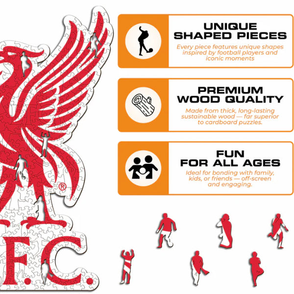 Iconic Puzzles Liverpool FC Puzzle – 270 Teile – 24 × 42 cm – ab 10 J. – Holz – FSC