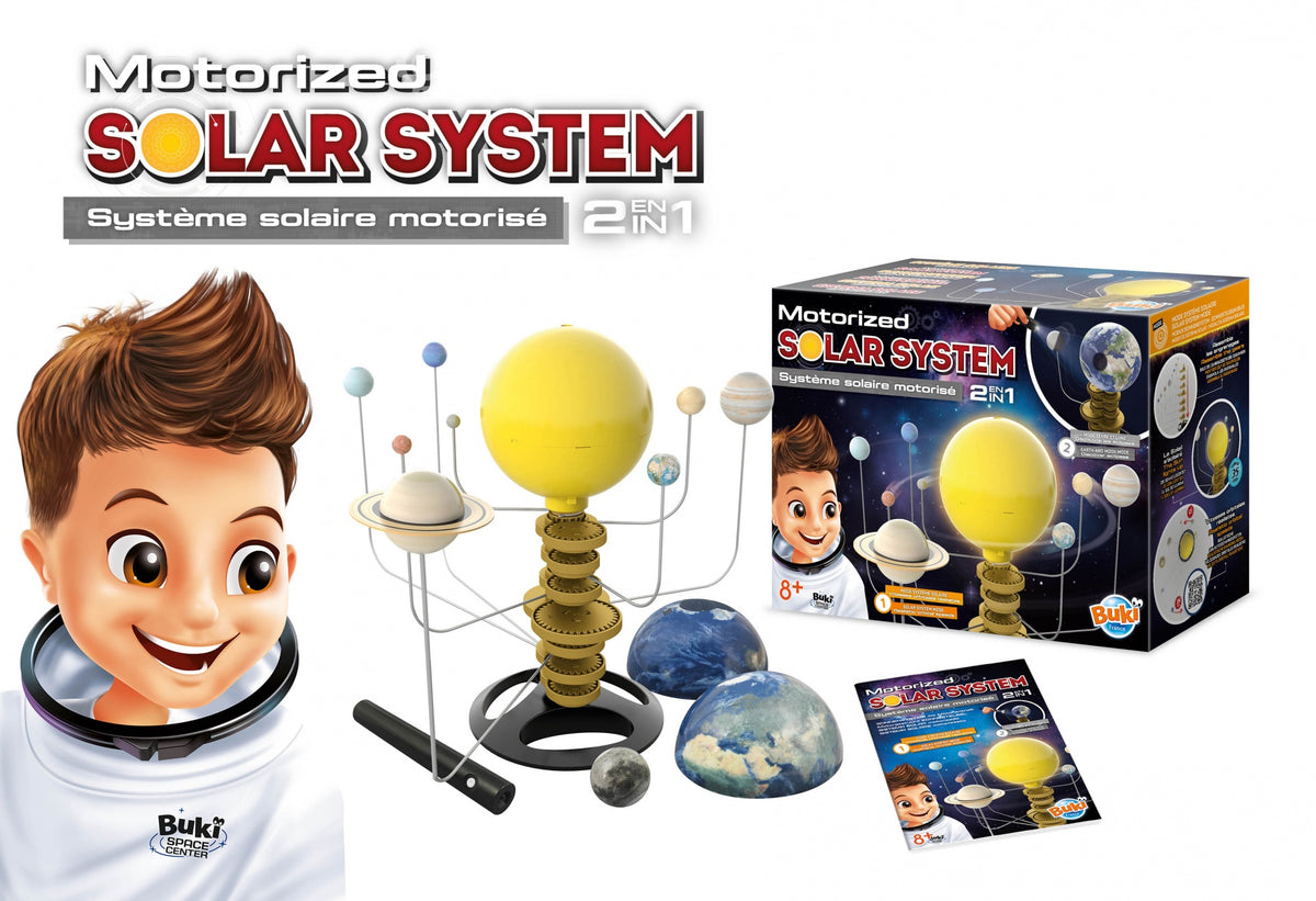 Buki Experimentier-Bausatz – Mobiles Sonnensystem, batteriebetrieben, ab 8 Jahren