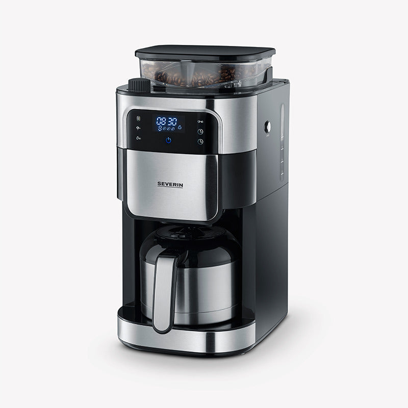 Severin KA 4814 Filterkaffeemaschine – 8 Tassen, 1 l, Karaffe, Schwarz/Edelstahl