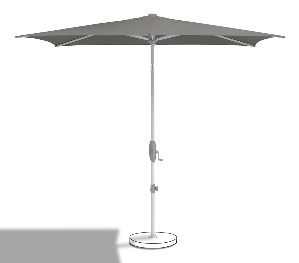 Suncomfort by Glatz Terrassenschirm Shell Turn – rechteckig 250 × 200 cm, Polyester/Aluminium, grau/steingrau