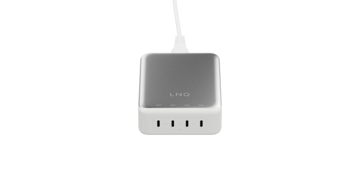 LINQ USB-Desktop-Ladegerät 240 W – USB-C×4, PD 3.1, GaN – für USB-C/USB-A Geräte