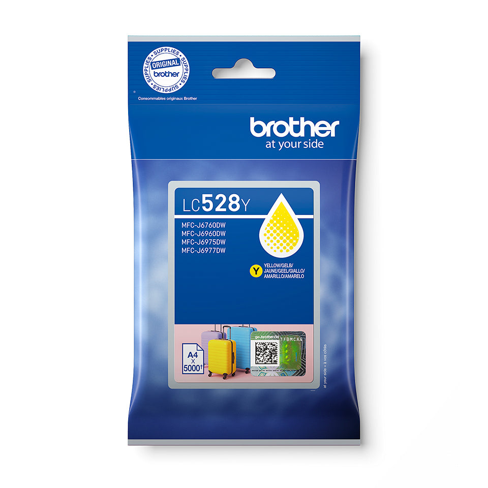 Brother LC528Y Gelbe Tintenpatrone (Original) – 5'000 Seiten – für Brother MFC-J6760DW/MFC-J6960DW
