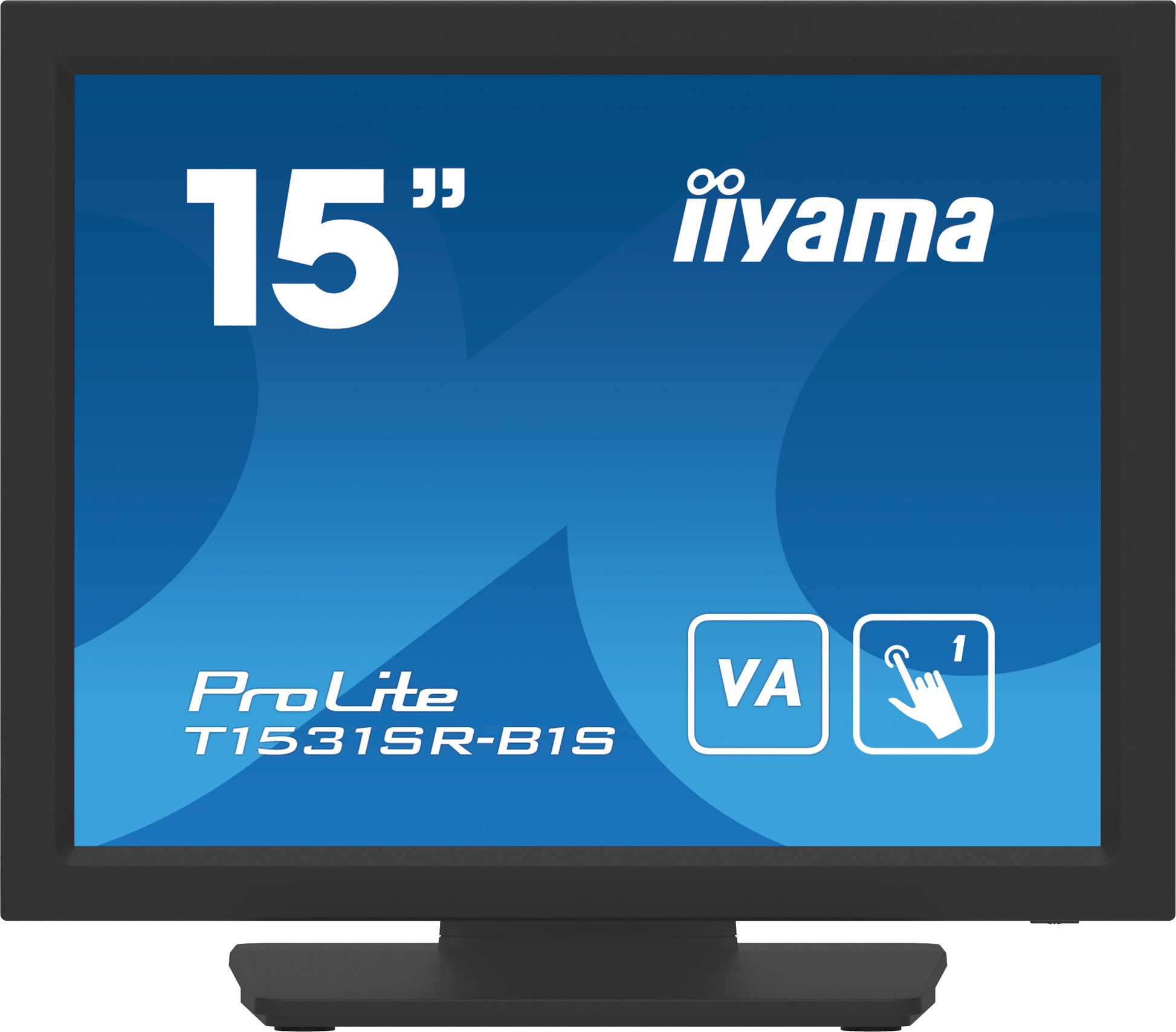 iiyama T1531SR-B1S – Monitor, 15", VA, Touch, 60 Hz, 280 cd/m², Lautsprecher, VESA 100 × 100, Schwarz