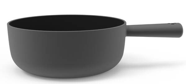 Stöckli Caquelon Classic – Ø 20 cm, Gusseisen, für Käsefondue, Induktion, Schwarz