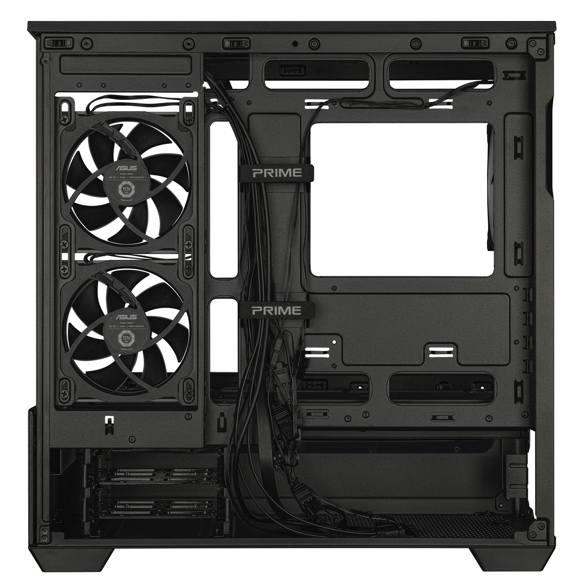 ASUS AP202 PRIME TG – PC-Gehäuse – Mid-Tower – mATX/Mini-ITX, 6× Lüfterplätze, Weiss, Sichtfenster