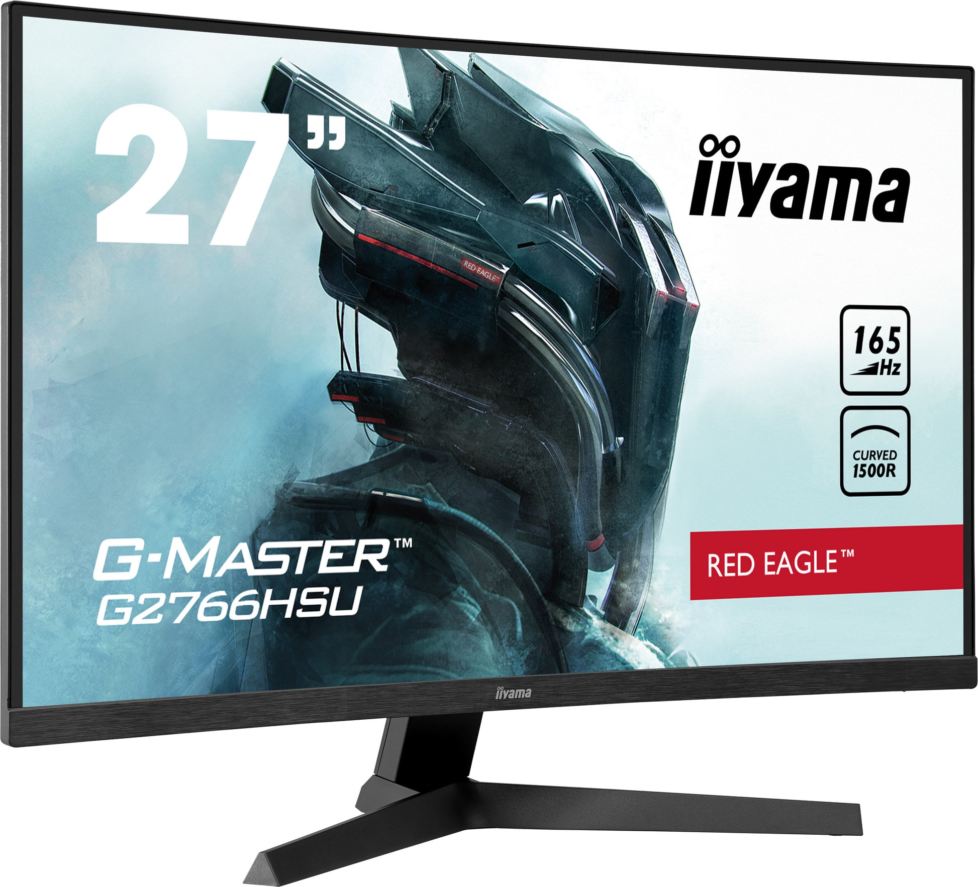 iiyama G2766HSU-B1 – Monitor, 27", VA, 165 Hz, 250 cd/m², Gebogen, VESA 100 × 100, Schwarz