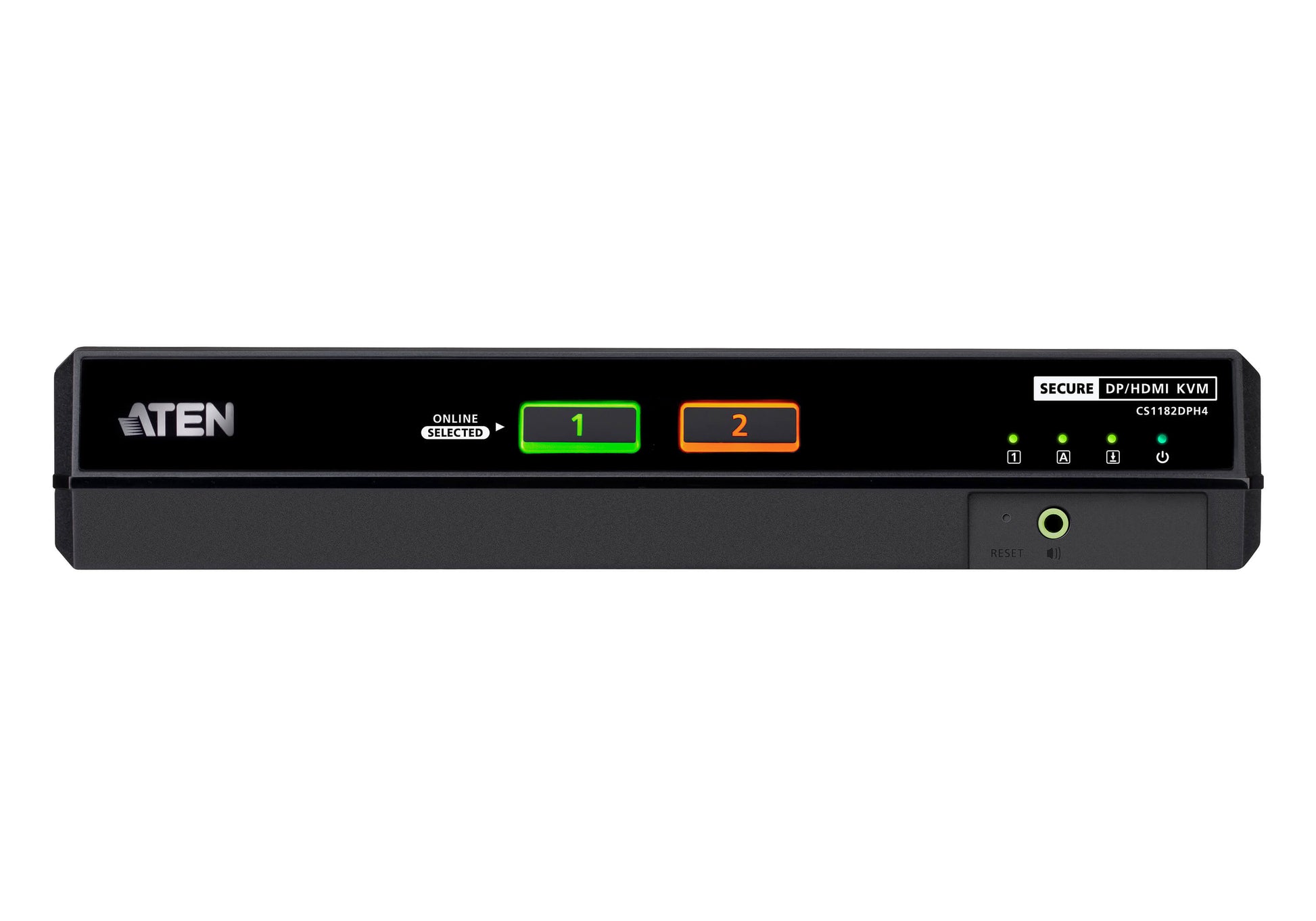 ATEN CS1182DPH4 – KVM-Switch – 2×PC, DP/HDMI 5K, USB 2.0, Schwarz