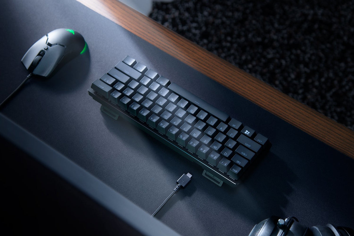 Razer Huntsman Mini – Gaming-Tastatur 60% – Mechanisch – Kabelgebunden (USB) – QWERTZ (DE) – RGB – Schwarz
