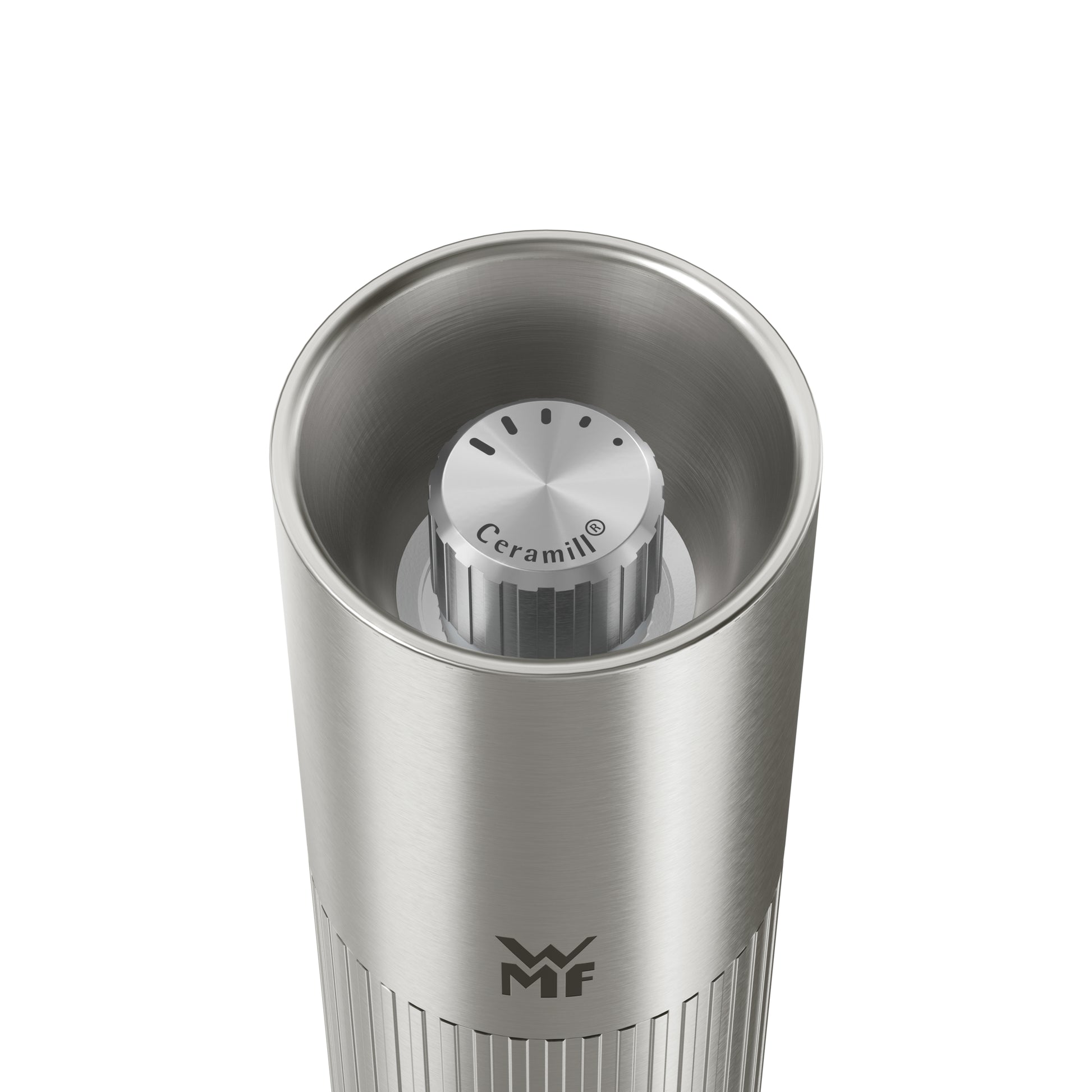 WMF Salz-/Pfeffermühle 20,5 cm, Edelstahl/Keramik, Silber, mit Keramikmahlwerk