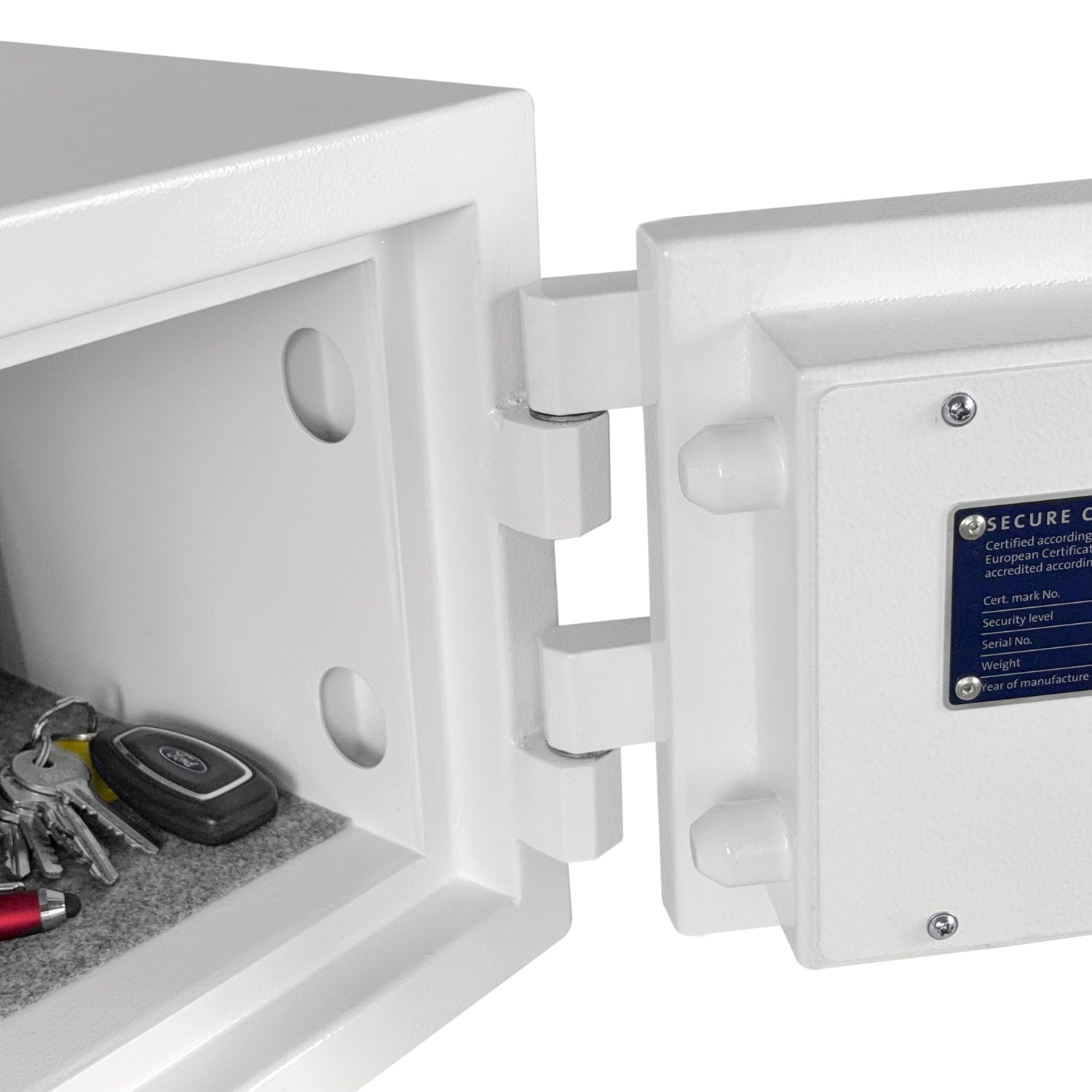 Phoenix Safe Co. Phoenix Tresor SS1451K – Schlüsselschloss – 370 × 310 × 250 mm – Bodenmontage – Weiss