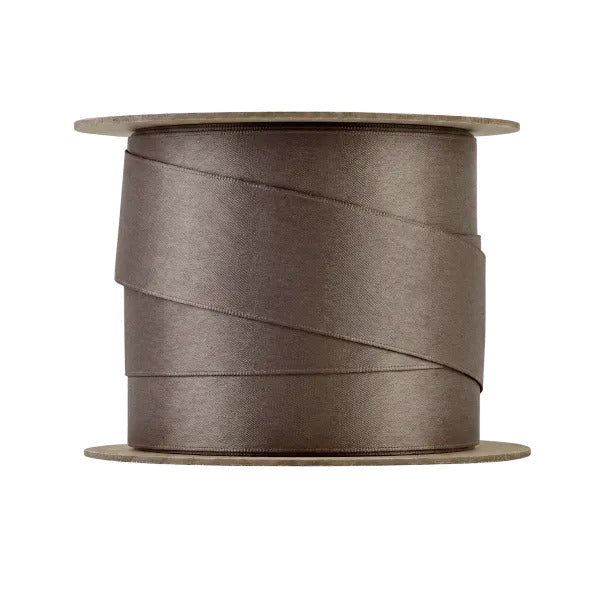 Blomus Geschenkband, Satin, matt, Braun, Grün, 25 mm × 5 m, 1 Stk.