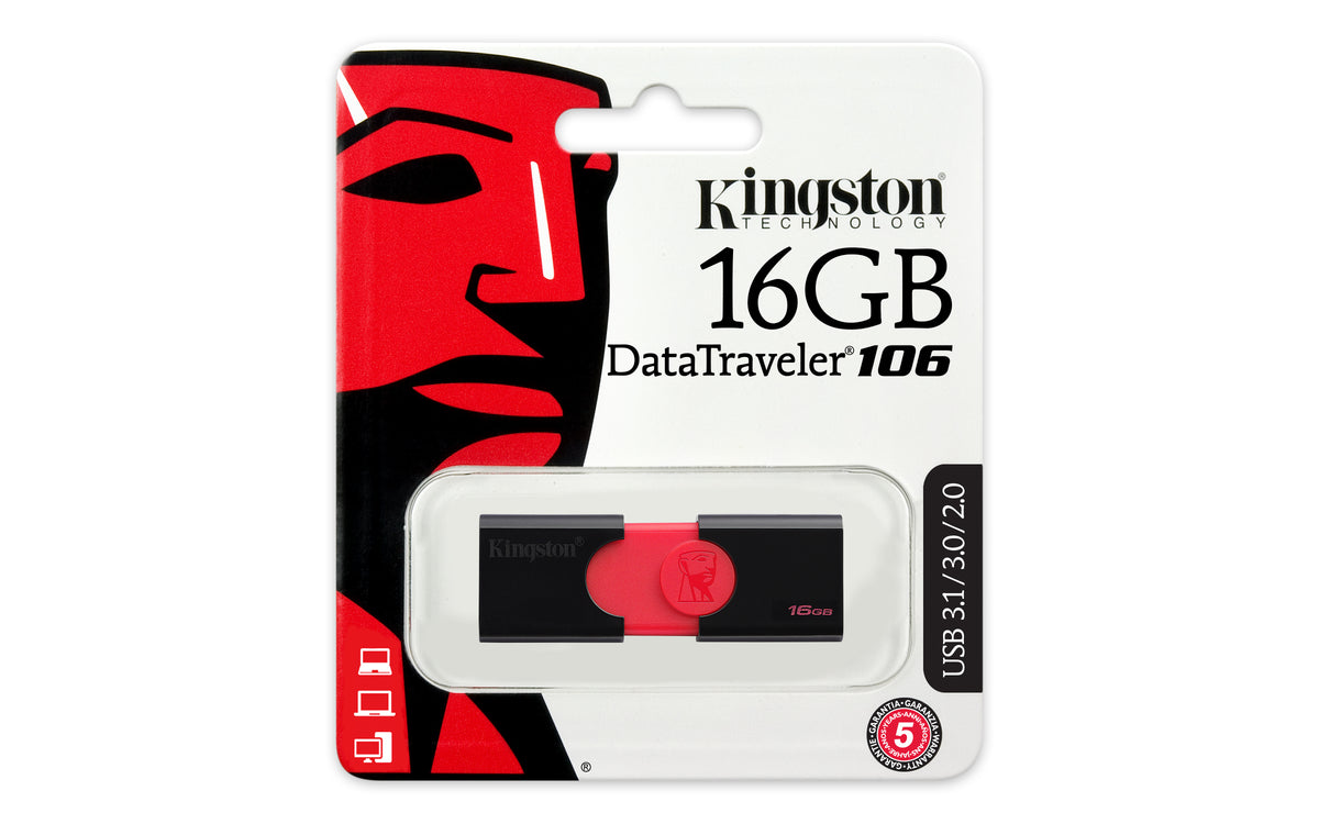 Kingston Technology Kingston DataTraveler 106 – 16 GB, USB 3.2 Gen 1 (USB Typ-A), 100 MB/s