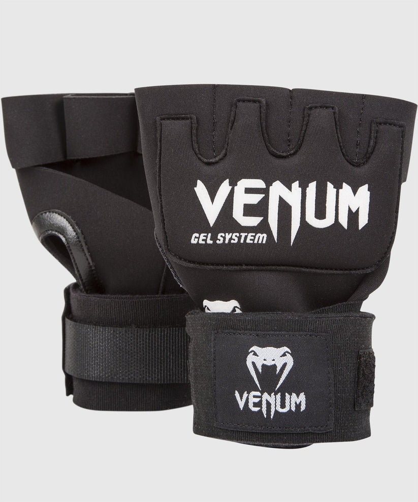 Venum Kontact Gel Handschuh Binde – 2,2 m, 2 Stück, für Kampfsport, schwarz, Spandex, mit Daumenschlaufe