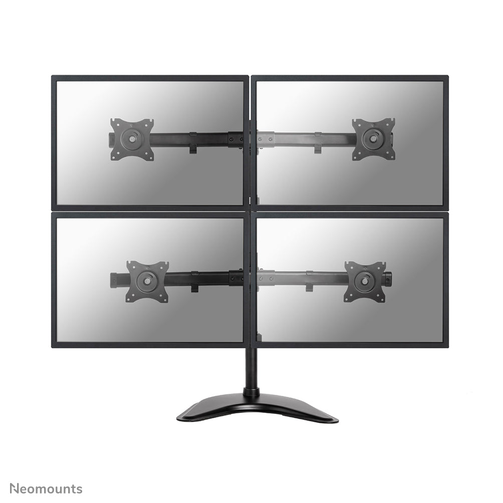 Neomounts Monitorarm, 4, bis 27", VESA 75 × 75/100 × 100 mm, 8 kg, schwarz