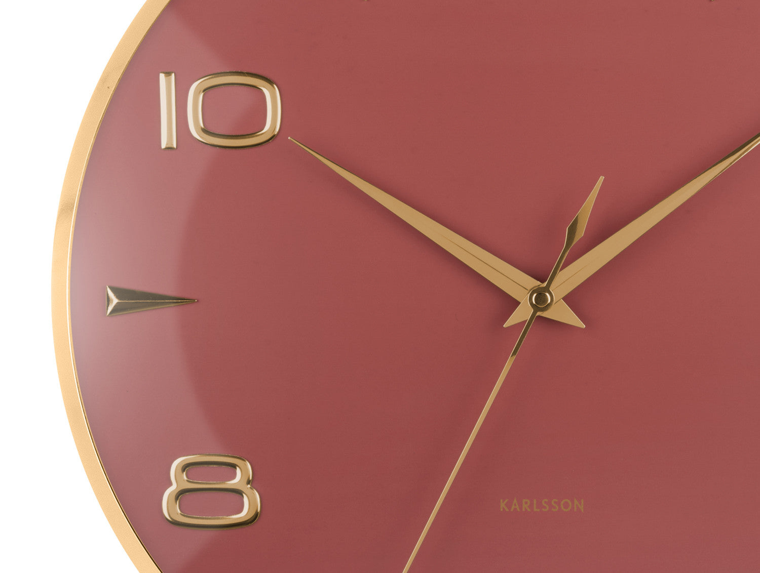 Karlsson Wanduhr Sienna Glow – Ø 40,6 cm, rot, Metall