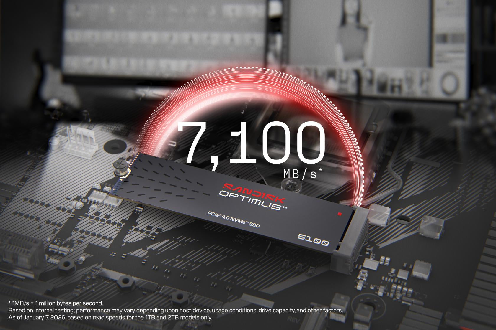 SanDisk Optimus 5100 – für M.2 2280, NVMe, PCIe 4.0